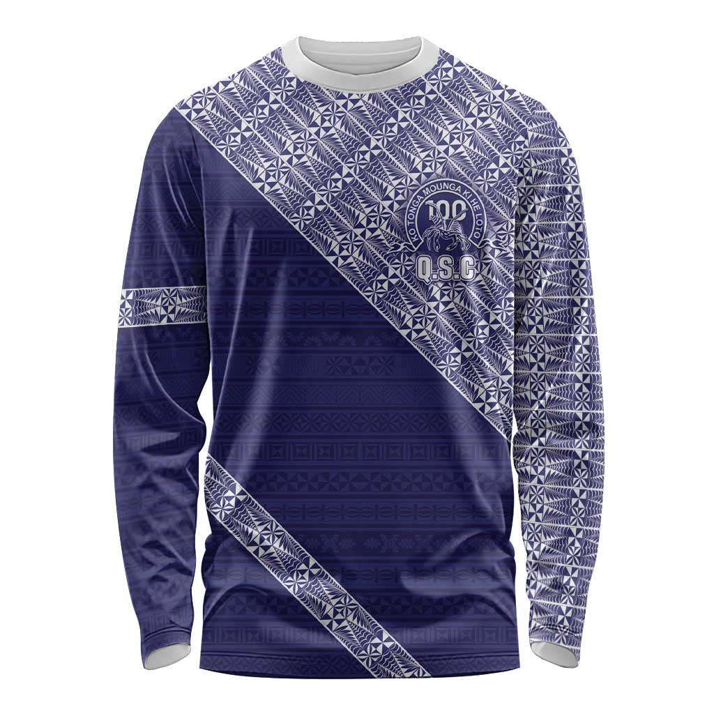 Tonga Queen Salote College Long Sleeve Shirt 100 Years Anniversary Navy Color LT05 Unisex Navy - Polynesian Pride