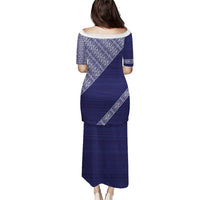 Tonga Queen Salote College Puletasi 100 Years Anniversary Navy Color