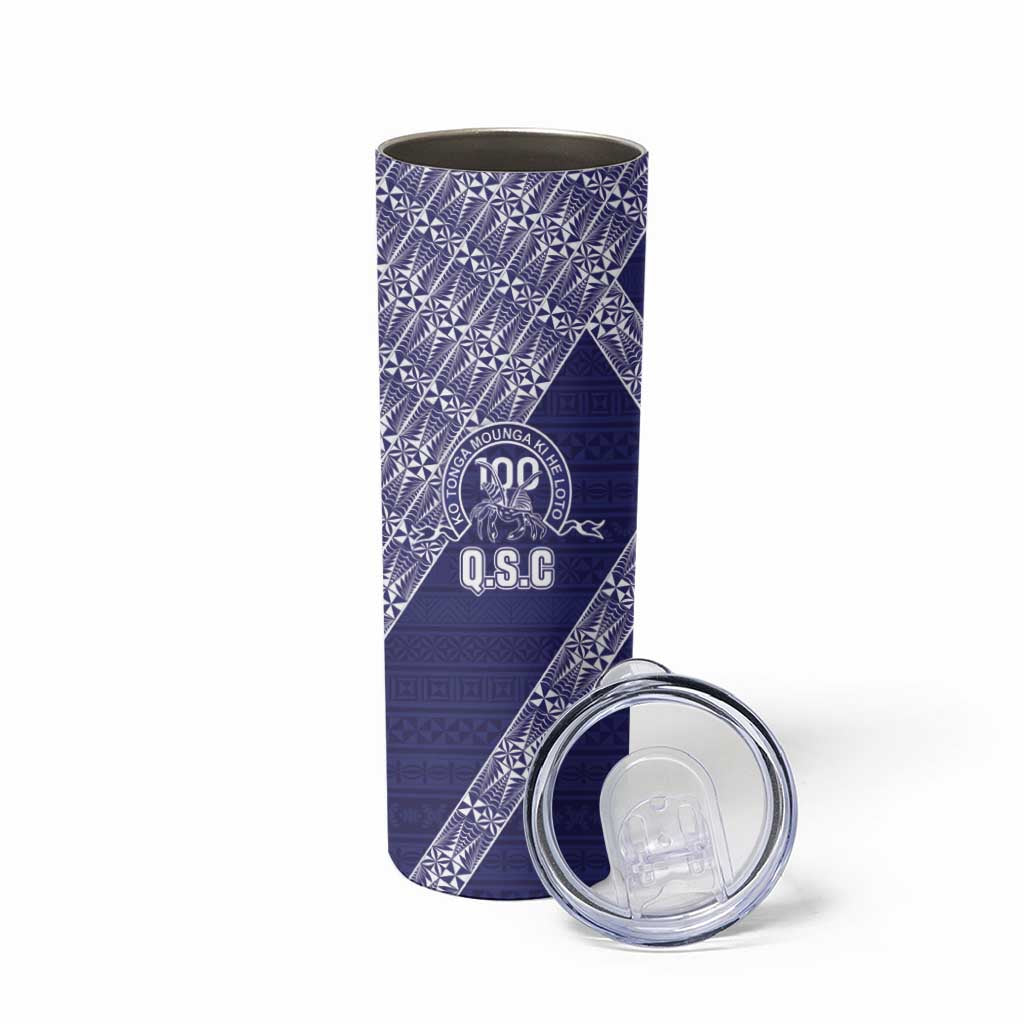 Tonga Queen Salote College Skinny Tumbler 100 Years Anniversary Navy Color