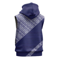 Tonga Queen Salote College Sleeveless Zip Hoodie 100 Years Anniversary Navy Color LT05 - Polynesian Pride