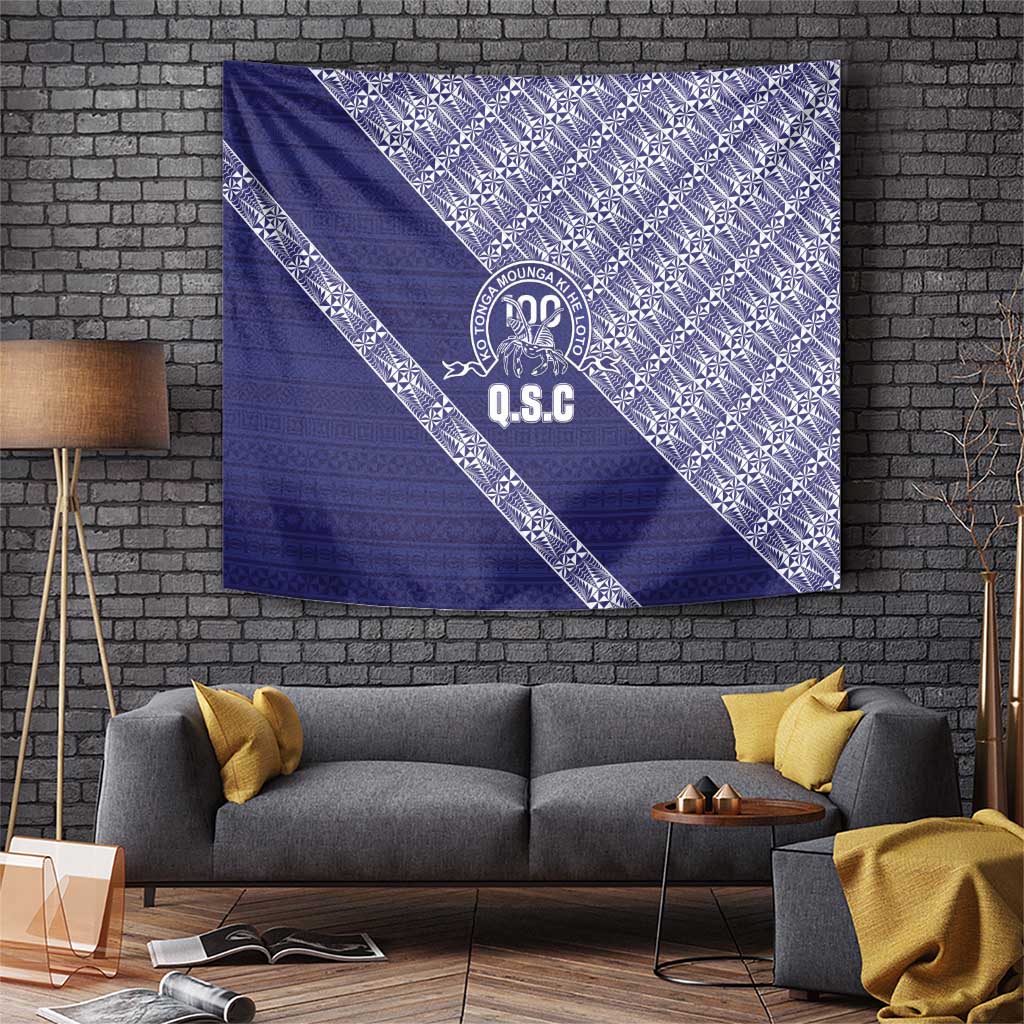 Tonga Queen Salote College Tapestry 100 Years Anniversary Navy Color