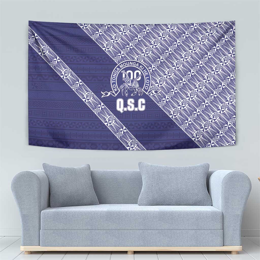 Tonga Queen Salote College Tapestry 100 Years Anniversary Navy Color
