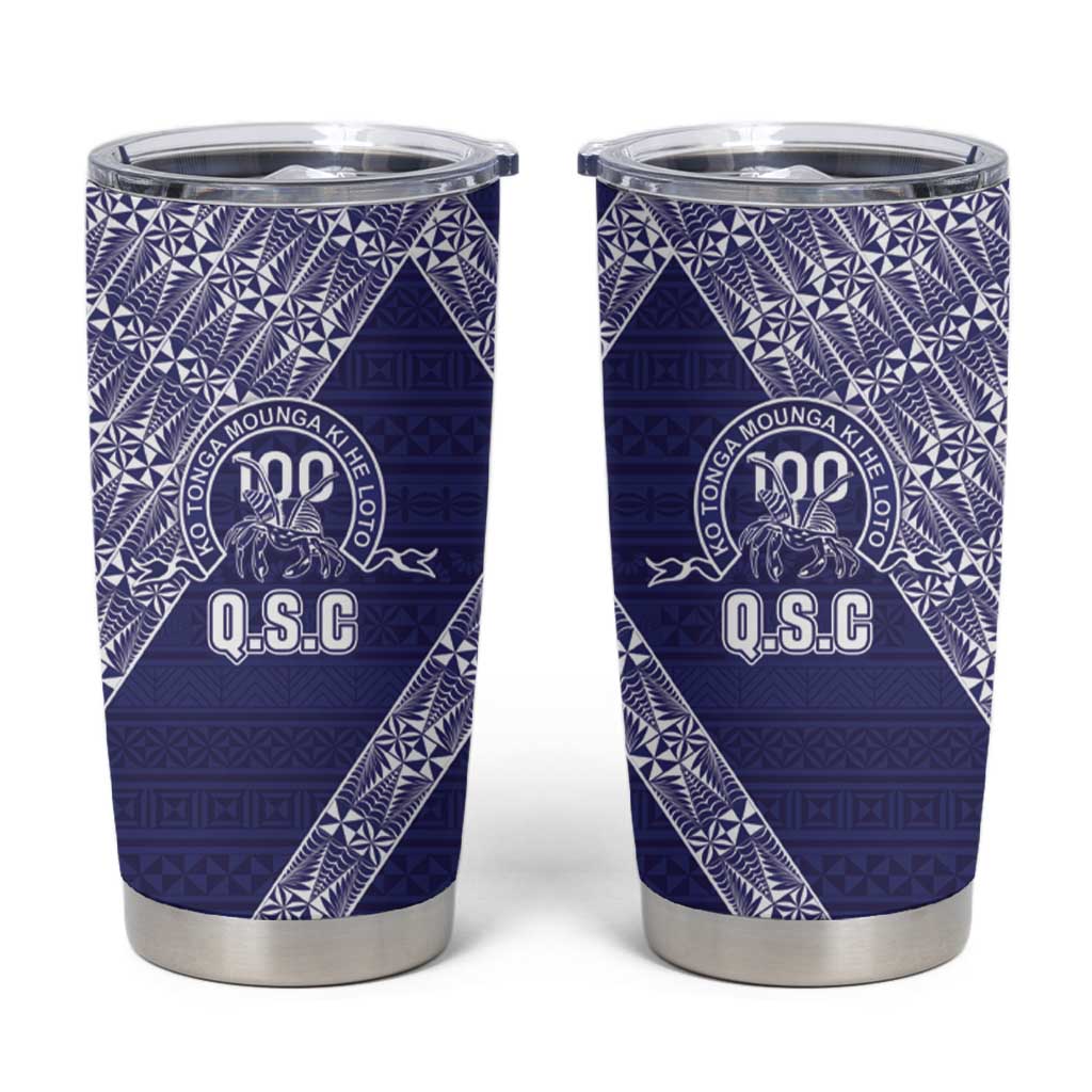 Tonga Queen Salote College Tumbler Cup 100 Years Anniversary Navy Color LT05 Navy - Polynesian Pride