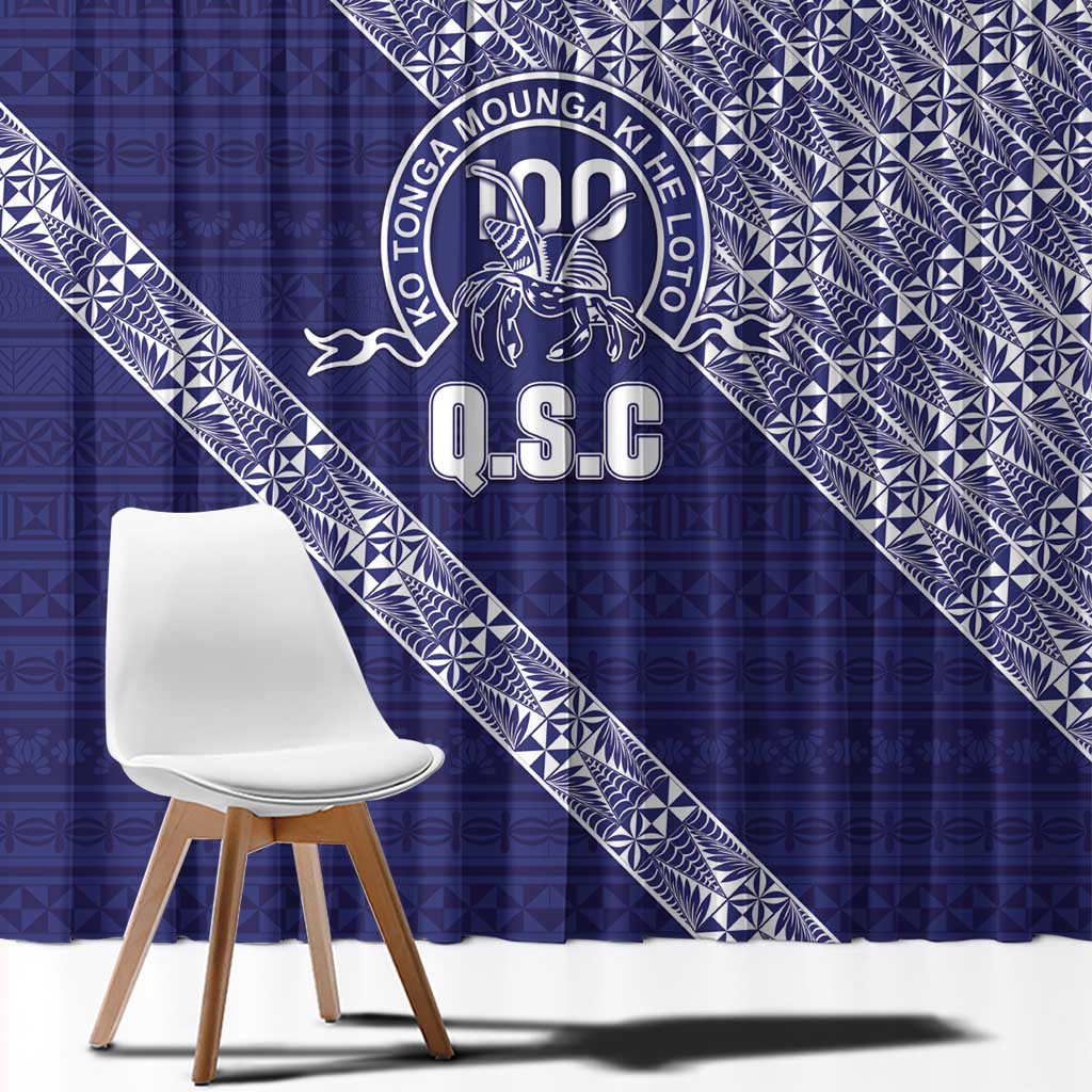 Tonga Queen Salote College Window Curtain 100 Years Anniversary Navy Color