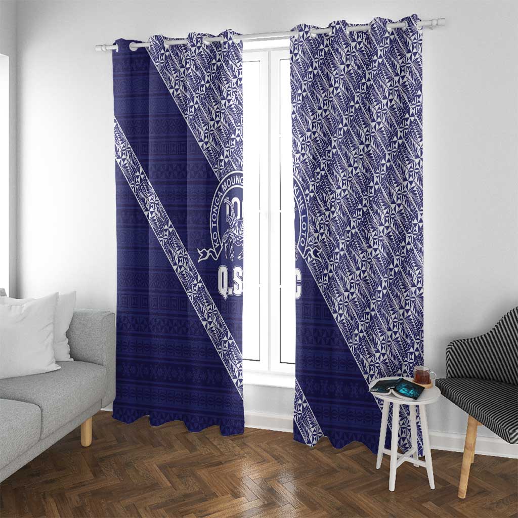 Tonga Queen Salote College Window Curtain 100 Years Anniversary Navy Color