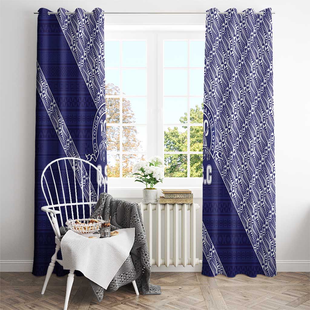 Tonga Queen Salote College Window Curtain 100 Years Anniversary Navy Color