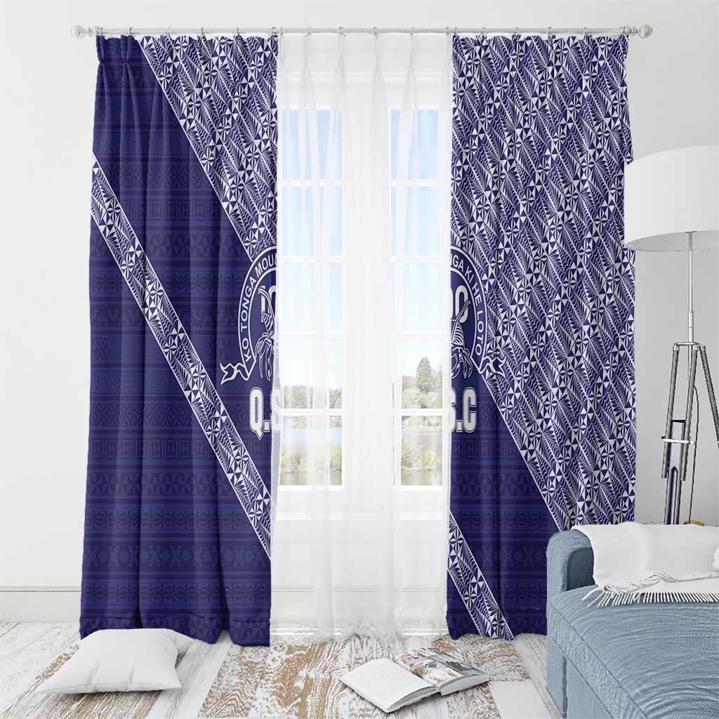 Tonga Queen Salote College Window Curtain 100 Years Anniversary Navy Color
