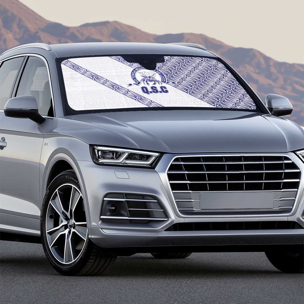 Tonga Queen Salote College Auto Sun Shade 100 Years Anniversary White Color