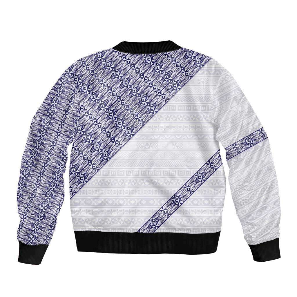 Tonga Queen Salote College Bomber Jacket 100 Years Anniversary White Color LT05 - Polynesian Pride