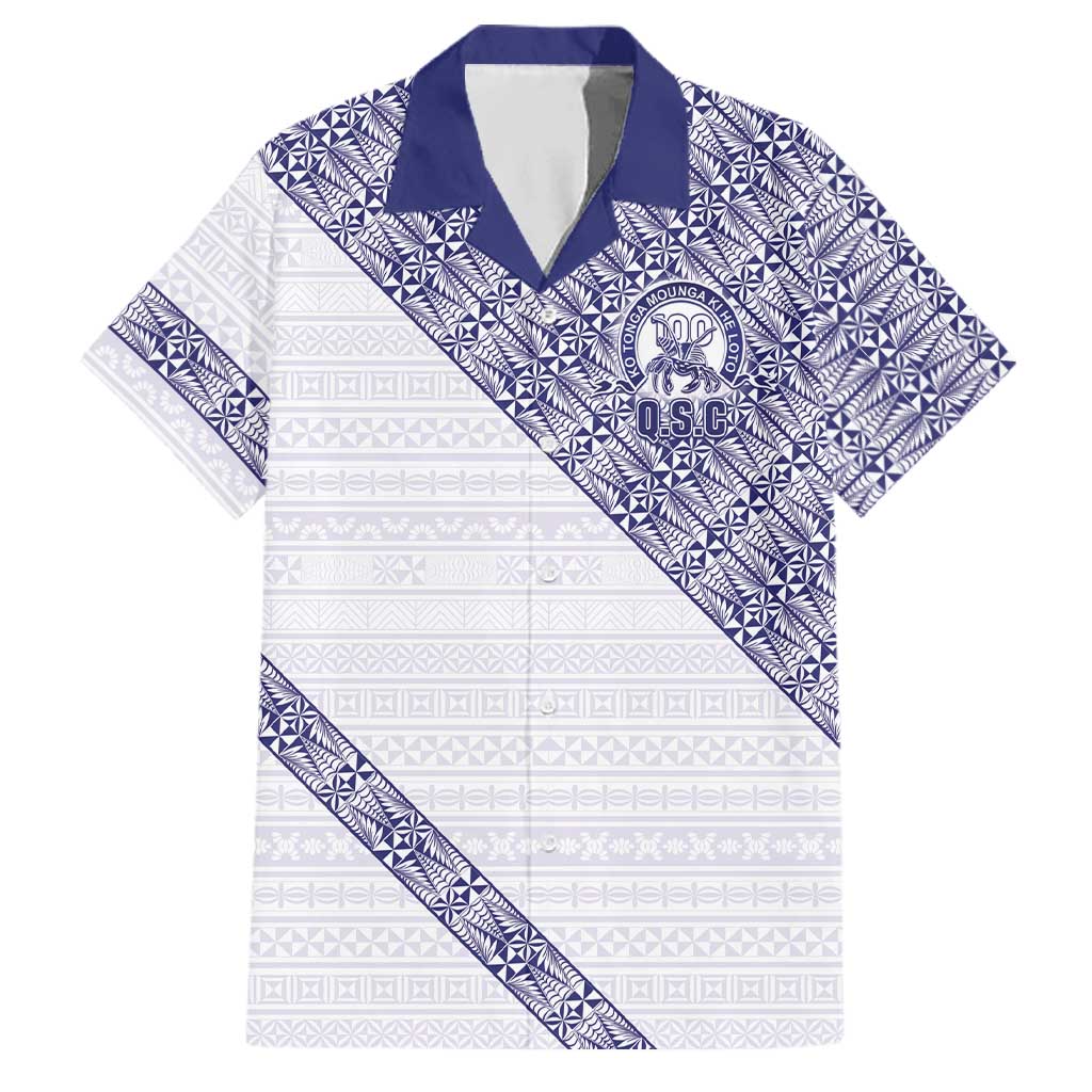 Tonga Queen Salote College Family Matching Off Shoulder Short Dress and Hawaiian Shirt 100 Years Anniversary White Color