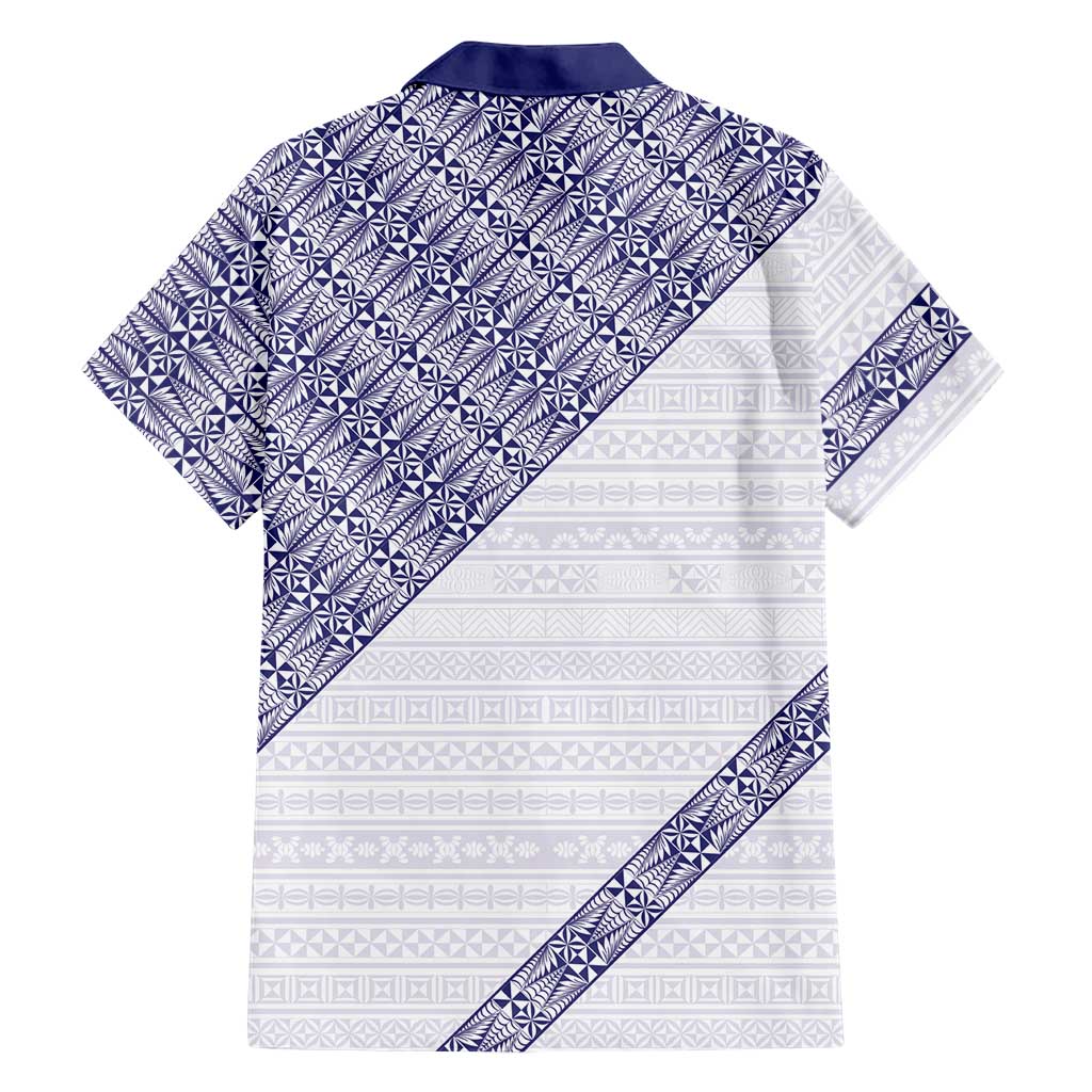 Tonga Queen Salote College Family Matching Off Shoulder Short Dress and Hawaiian Shirt 100 Years Anniversary White Color