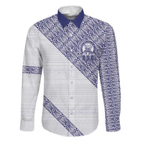 Tonga Queen Salote College Family Matching Off Shoulder Short Dress and Hawaiian Shirt 100 Years Anniversary White Color