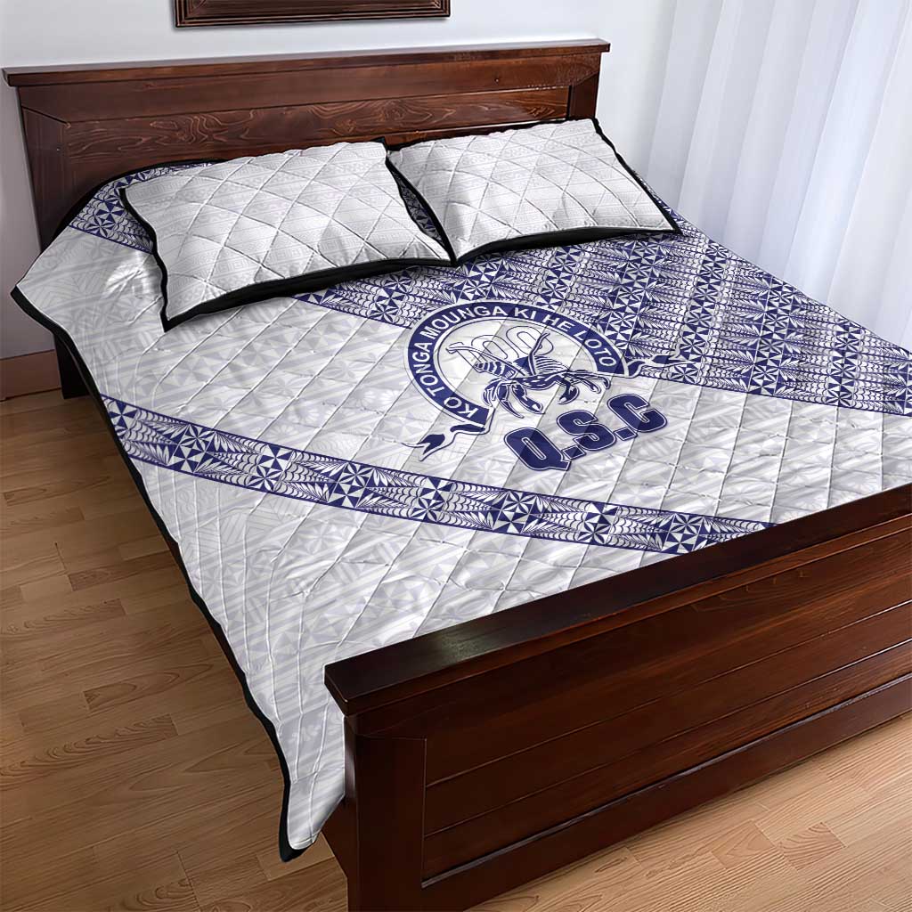 Tonga Queen Salote College Quilt Bed Set 100 Years Anniversary White Color