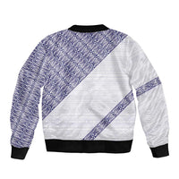 Tonga Queen Salote College Sleeve Zip Bomber Jacket 100 Years Anniversary White Color