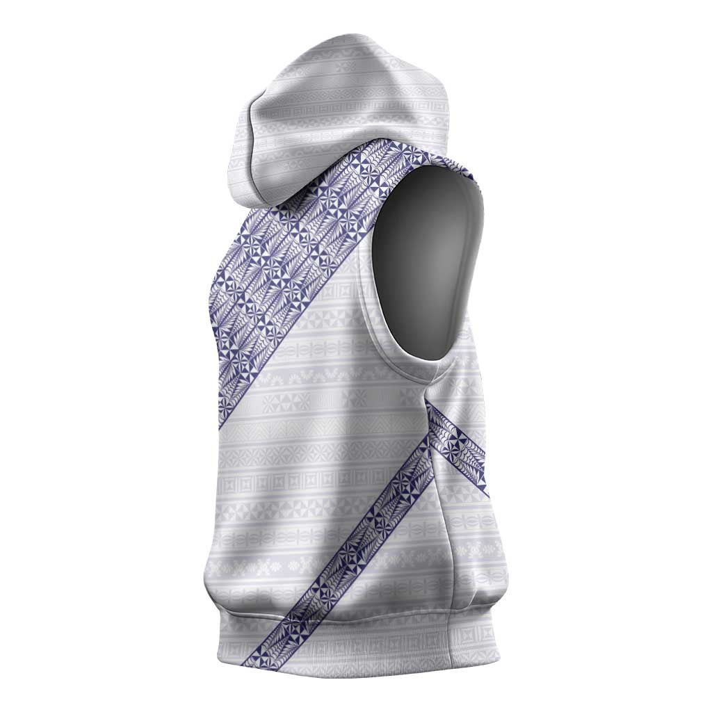 Tonga Queen Salote College Sleeveless Hoodie 100 Years Anniversary White Color LT05 - Polynesian Pride