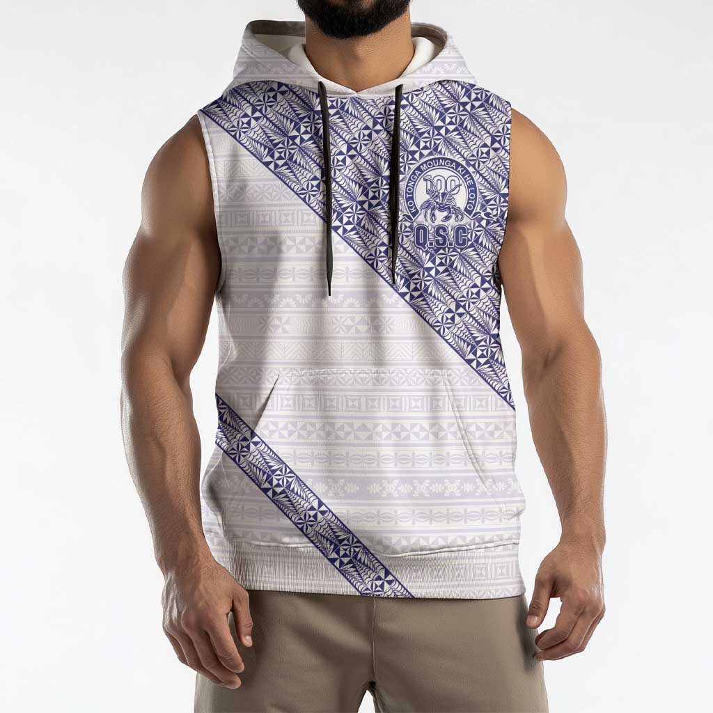 Tonga Queen Salote College Sleeveless Hoodie 100 Years Anniversary White Color LT05 - Polynesian Pride