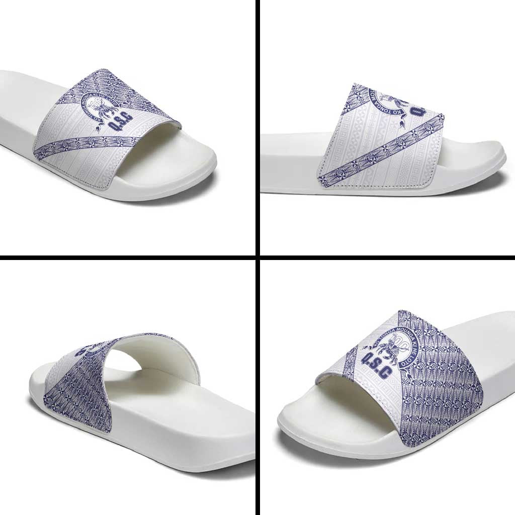 Tonga Queen Salote College Slide Sandals 100 Years Anniversary White Color