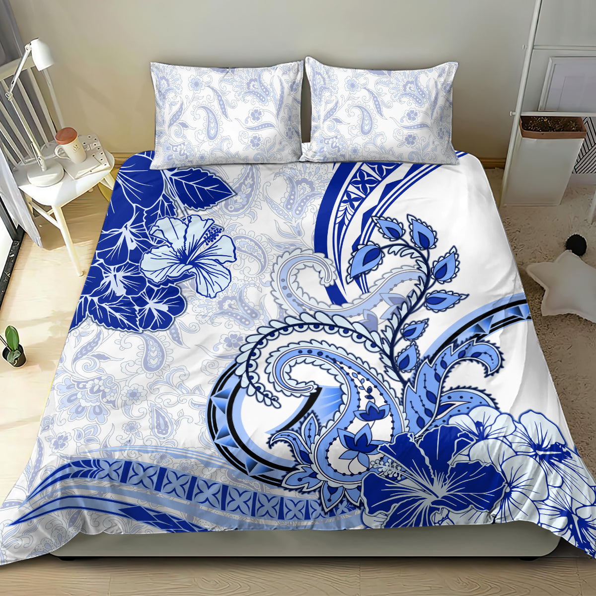 Polynesia Paisley Bedding Set Mix Navy Polynesian Pattern
