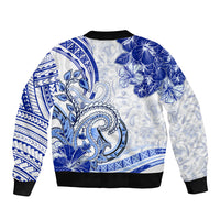 Polynesia Paisley Bomber Jacket Mix Navy Polynesian Pattern LT05 - Polynesian Pride