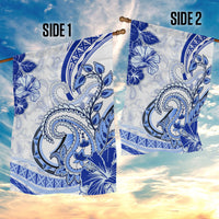 Polynesia Paisley Garden Flag Mix Navy Polynesian Pattern