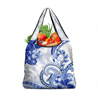 Polynesia Paisley Grocery Bag Mix Navy Polynesian Pattern