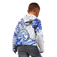 Polynesia Paisley Kid Hoodie Mix Navy Polynesian Pattern LT05 - Polynesian Pride