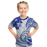 Polynesia Paisley Kid T Shirt Mix Navy Polynesian Pattern LT05 Navy - Polynesian Pride