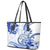 Polynesia Paisley Leather Tote Bag Mix Navy Polynesian Pattern