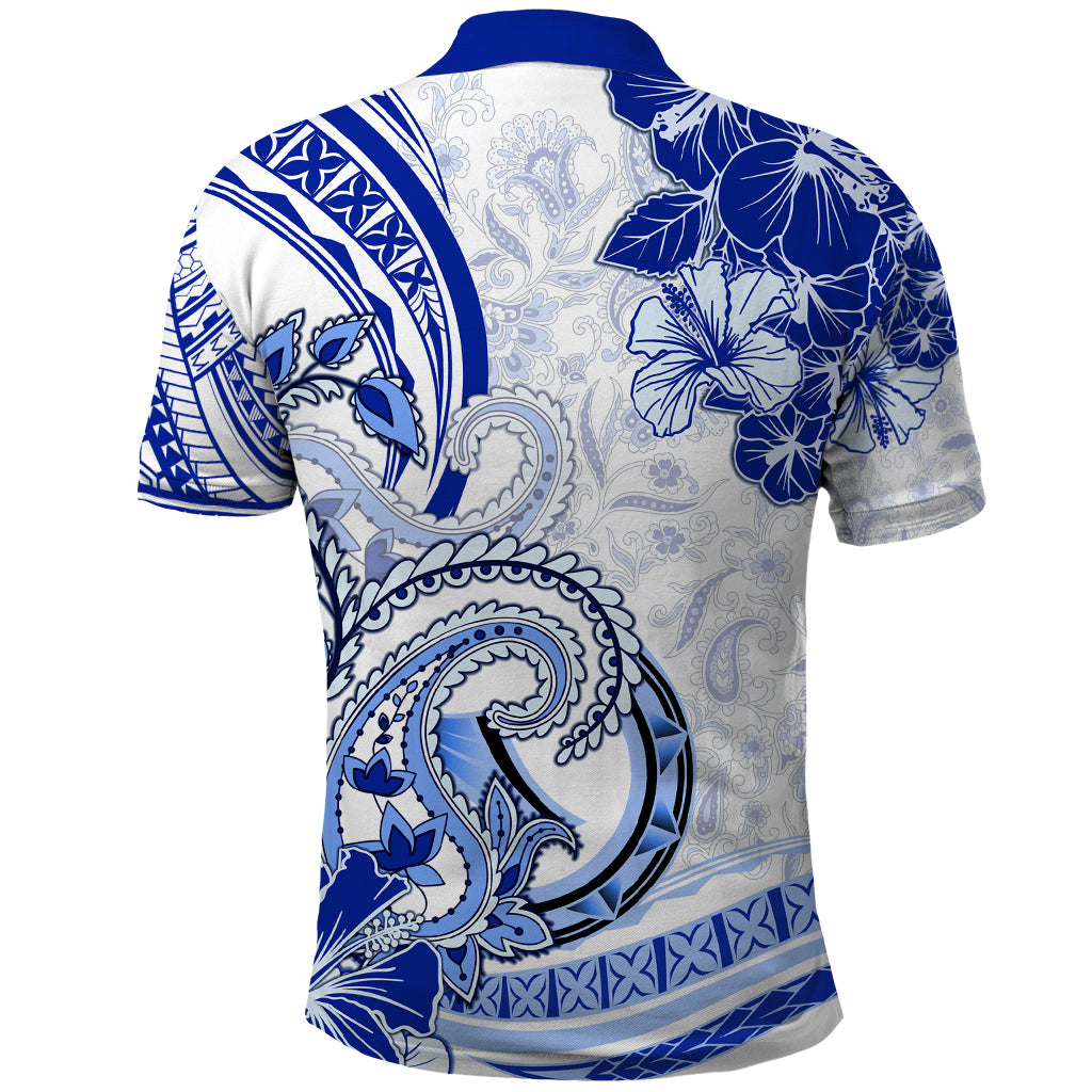 Polynesia Paisley Polo Shirt Mix Navy Polynesian Pattern LT05 - Polynesian Pride