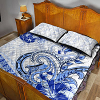 Polynesia Paisley Quilt Bed Set Mix Navy Polynesian Pattern