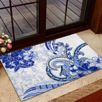Polynesia Paisley Rubber Doormat Mix Navy Polynesian Pattern