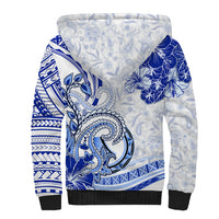 Polynesia Paisley Sherpa Hoodie Mix Navy Polynesian Pattern LT05 - Polynesian Pride
