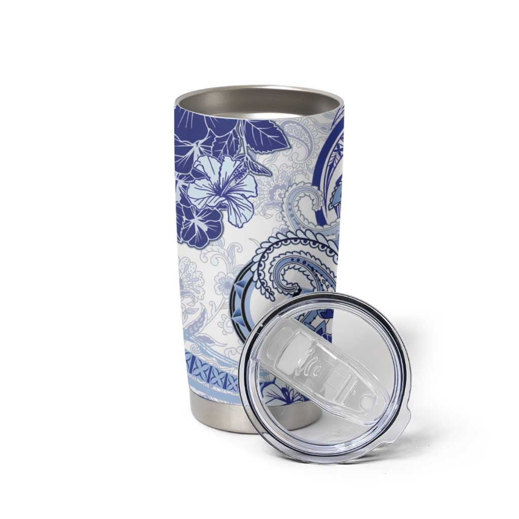 Polynesia Paisley Tumbler Cup Mix Navy Polynesian Pattern