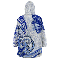 Polynesia Paisley Wearable Blanket Hoodie Mix Navy Polynesian Pattern LT05 - Polynesian Pride