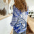 Polynesia Paisley Women Casual Shirt Mix Navy Polynesian Pattern LT05 - Polynesian Pride