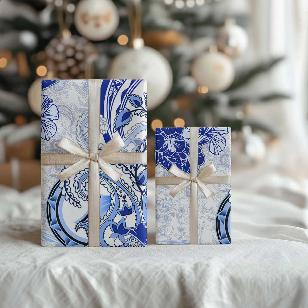 Polynesia Paisley Wrapping Paper Mix Navy Polynesian Pattern - Polynesian Pride