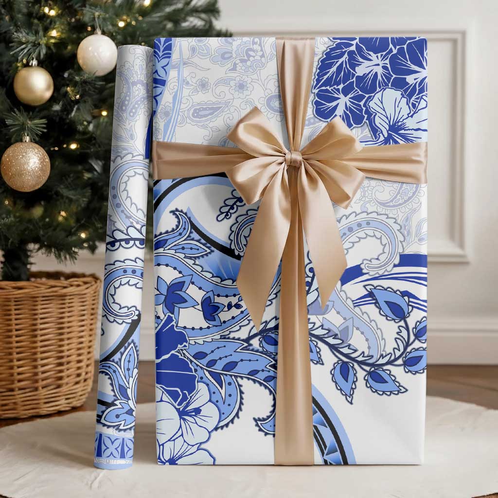 Polynesia Paisley Wrapping Paper Mix Navy Polynesian Pattern - Polynesian Pride