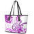 Polynesia Paisley Leather Tote Bag Mix Pink Polynesian Pattern