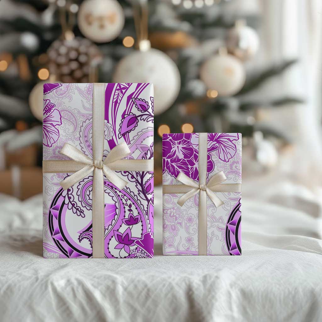 Polynesia Paisley Wrapping Paper Mix Pink Polynesian Pattern - Polynesian Pride