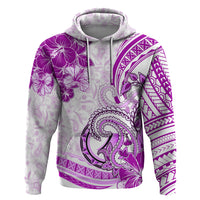 Polynesia Paisley Zip Hoodie Mix Pink Polynesian Pattern LT05 Pullover Hoodie Pink - Polynesian Pride