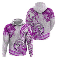 Polynesia Paisley Zip Hoodie Mix Pink Polynesian Pattern LT05 - Polynesian Pride