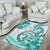 Polynesia Paisley Area Rug Mix Teal Polynesian Pattern