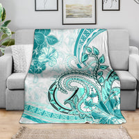 Polynesia Paisley Blanket Mix Teal Polynesian Pattern