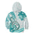 Polynesia Paisley Kid Hoodie Mix Teal Polynesian Pattern LT05 - Polynesian Pride