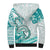 Polynesia Paisley Sherpa Hoodie Mix Teal Polynesian Pattern LT05 - Polynesian Pride