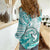 Polynesia Paisley Women Casual Shirt Mix Teal Polynesian Pattern LT05 - Polynesian Pride
