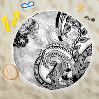 Polynesia Paisley Beach Blanket Mix White Polynesian Pattern