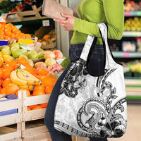 Polynesia Paisley Grocery Bag Mix White Polynesian Pattern
