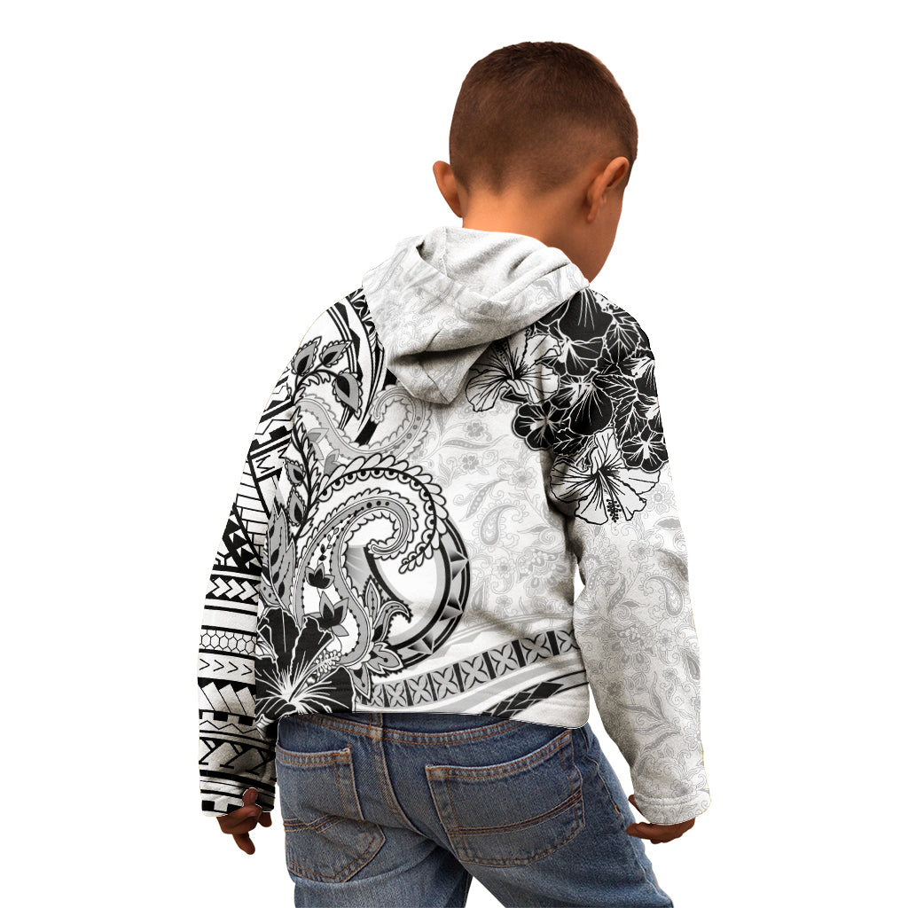 Polynesia Paisley Kid Hoodie Mix White Polynesian Pattern LT05 - Polynesian Pride