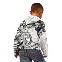 Polynesia Paisley Kid Hoodie Mix White Polynesian Pattern LT05 - Polynesian Pride